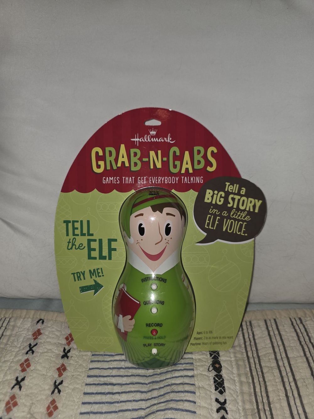 Hallmark Grab-N-Gabs Tell the Elf Interactive Toy - Green